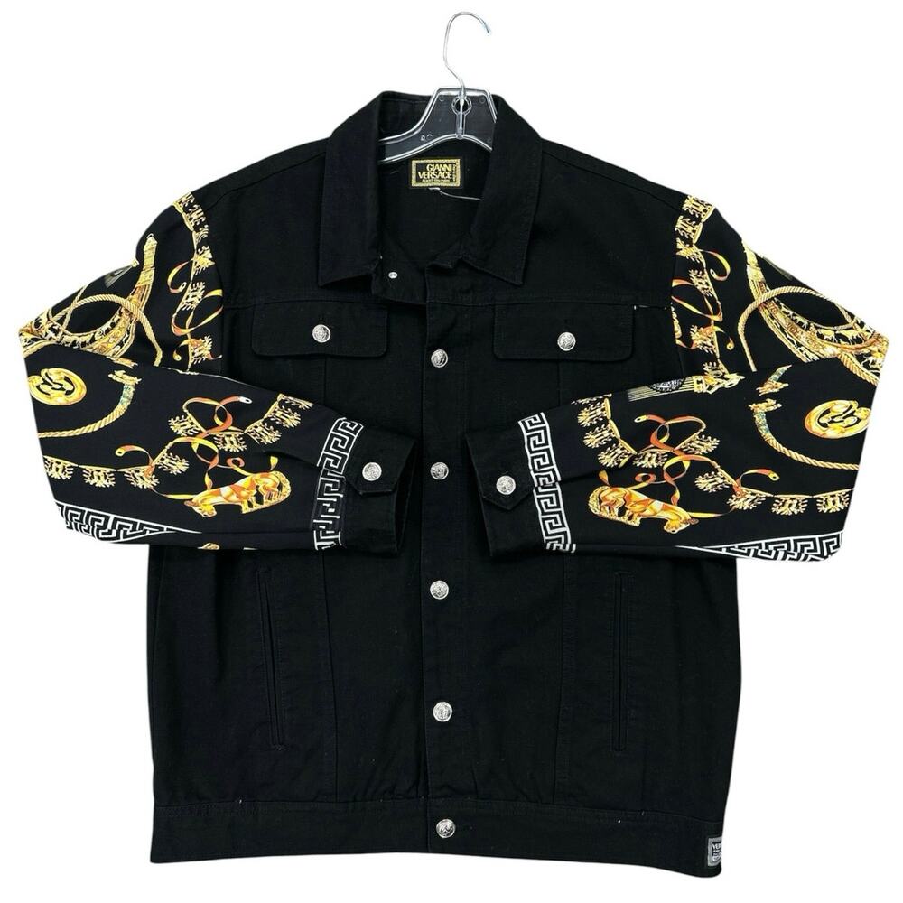 Dapper Dan VTG Authentic 90s Upcycled Print Denim Jacket SZ L